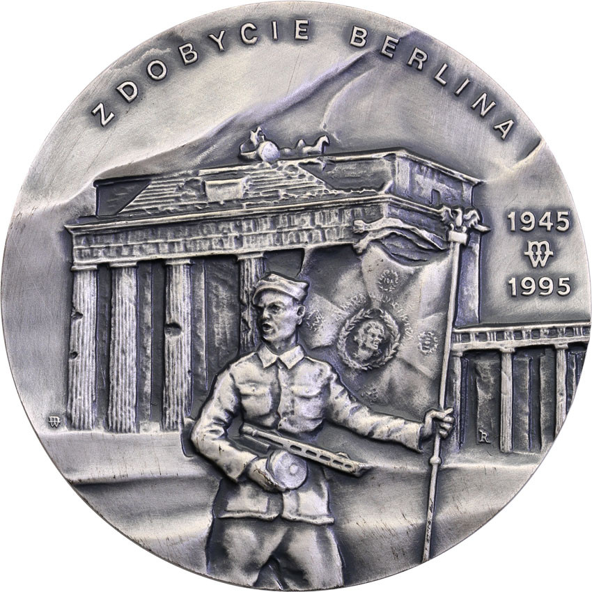 Polska. Medal 1995 MW Zdobycie Berlina, SREBRO - Mennica Warszawa